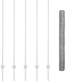 vidaXL Πόδια φράχτη  10 τεμ U-Channel 140 cm Γαλβανισμένος Χάλυβας