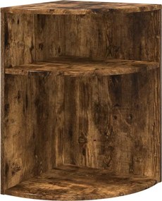 vidaXL End Table Καπνιστό Δρύς 39,7 x 39,7 x 60 εκ Επεξεργασμένο ξύλο