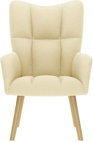 vidaXL Πολυθρόνα Relax Κρεμ Υφασμάτινη