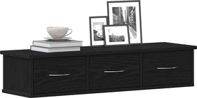 vidaXL Ντουλάπι Τοίχου Μαύρο Δρυς 88x26x18,5 εκ Επεξεργασμένο Ξύλο