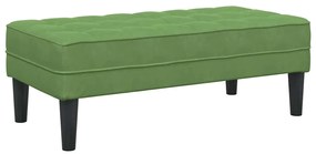 vidaXL Παγκάκι Φωτεινό Πράσινο 113x57x39 εκ. Βελούδο