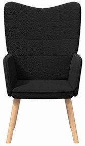 vidaXL Χαλαρωτική Πολυθρόνα Μαύρο 62 x 67 x 95.5 εκ ύφασμα