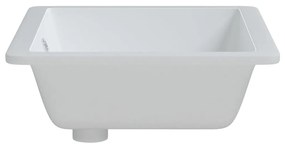 vidaXL Νιπτήρας Μπάνιου Ορθογώνιος Λευκός 55,5x40x18,5 εκ. Κεραμικός