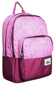 KALGAV τσάντα πλάτης &quot;Magenta/ purple καρώ&quot; με 2 μεγάλες θήκες - μια μικρότερη μπρόστα Υ44x16,5x30,5εκ.  τμχ.