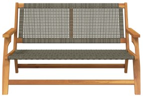 vidaXL Παγκάκι Γκρι 122x76x73.5 εκ Μασίφ Ξύλο Ακακίας