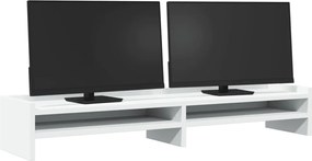 vidaXL Βάση Οθονών Λευκή 100x24x16 εκ. από Επεξ. Ξύλο
