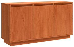 vidaXL Πλαϊνό γραφείο Καφέ 111 x 34 x 60 εκ Μασίφ ξύλο πεύκου