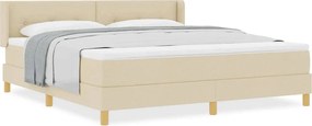 vidaXL Κρεβάτι με ελατήρια με στρώμα Κρεμ 200 x 180 cm Πολυεστέρας