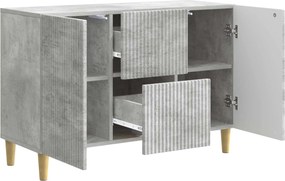 vidaXL Πλαϊνό γραφείο Γκρι Σκυροδέματος 89 x 34,5 x 60 εκ.