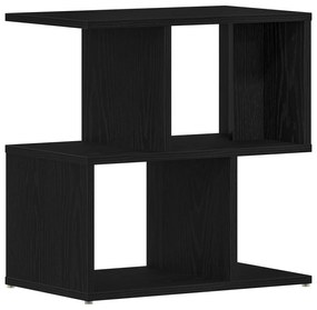 vidaXL Κομοδίνο 2 τμχ Μαύρο Δρυς 50x30x51,5 εκ Τεχνητό Ξύλο