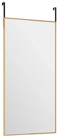 Καθρέπτης Πόρτας Χρυσός 30 x 60 εκ. από Γυαλί και Αλουμίνιο - Χρυσό
