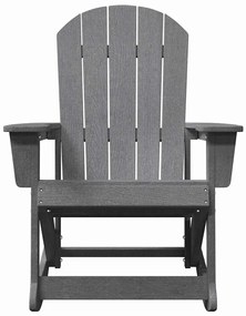 vidaXL Καρέκλες Ροκάντας Adirondack 2 pcs Ανοιχτό γκρι HDPE