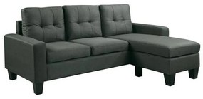 Καναπές Γωνία Port Dark Grey Ε9920,1 185x128x75 H.86cm Wood, Fabric