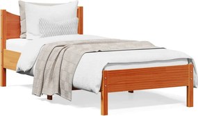 vidaXL Σκελετός Κρεβ. Χωρίς Στρώμα Καφέ Κεριού 75x190 εκ Μασίφ Πεύκο
