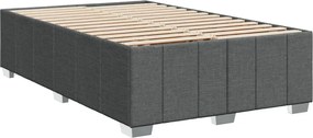 vidaXL Κρεβάτι Boxspring με Στρώμα Σκούρο Γκρι 120x200 εκ. Υφασμάτινο