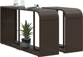 vidaXL Ράφια Αποθήκευσης 2 τεμ. Καφέ από Συνθετικό Ρατάν