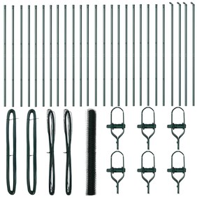 vidaXL Στύλος Περιφράξεων Πράσινο 50 x 1,6 μ (36 mm δίχτυ)