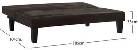 ΚΑΝΑΠΕΣ ΚΡΕΒΑΤΙ 3Θ HM3002.04 ΚΑΦΕ PU ΜΕ ΓΑΖΙΑ 186x90x82
