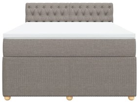 ΚΡΕΒΑΤΙ BOXSPRING ΜΕ ΣΤΡΩΜΑ TAUPE 140X200 ΕΚ. ΥΦΑΣΜΑΤΙΝΟ 3289790