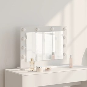 vidaXL Καθρέφτης Vanity με LED φώτα Λευκό 60x45x18 εκ.