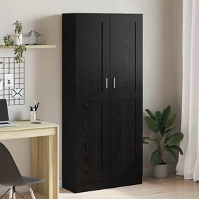 vidaXL Βιβλιοθήκη Μαύρη δρυς 82.5 x 30.5 x 185 cm Επεξεργασμένο ξύλο