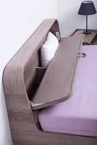 Κρεβάτι ξύλινο με δερμάτινη/ύφασμα S02 180x200 DIOMMI 45-749