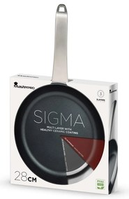 Τηγάνι Ανοξείδωτο Φ28x5cm SIGMA BGMP-1653 - Bergner