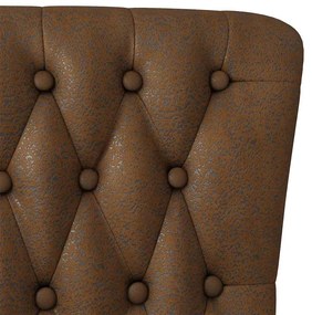 vidaXL Καναπέ με κουβέρτα Καφέ 56,5 x 70 x 110 εκ