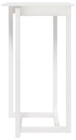 Τραπέζι Μπαρ Λευκό 60 x 60 x 110 εκ. από Μασίφ Ξύλο Πεύκου - Λευκό