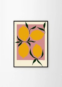 Πόστερ, Pink Lemon, Anna Mörner, (30x40) cm, Κίτρινο, Sustainable Paper,THE POSTER CLUB