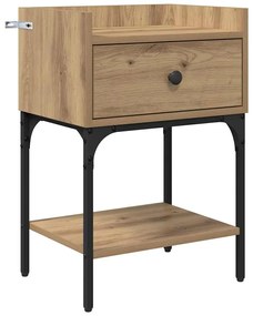 vidaXL Κομοδίνο 2 pcs Artisan Oak 40 x 29 x 60 εκ Επεξεργασμένο ξύλο