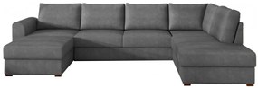 Γωνιακός Καναπές σε σχήμα &quot;Π&quot; Velma Γκρι 305x188x85cm - Δεξιά Γωνία - VAS4594