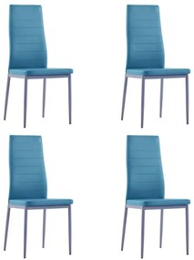 vidaXL Σετ Τραπεζαρίας Πέντε Τεμαχίων Μπλε