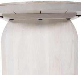 ΤΡΑΠΕΖΙ ΣΑΛΟΝΙΟΥ ΟΒΑΛ HONKY HM9710 ΜΑΣΙΦ ΞΥΛΟ MANGO- ΛΕΥΚΟ 130x60x35Υεκ.