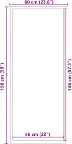 vidaXL Πατάκι Εισόδου Μαύρο 60 x 150 εκ.