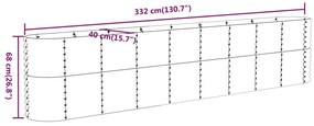 ΖΑΡΝΤΙΝΙΕΡΑ ΓΚΡΙ 332X40X68 ΕΚ. ΑΤΣΑΛΙ ΜΕ ΗΛΕΚΤΡ. ΒΑΦΗ ΠΟΥΔΡΑΣ 318909