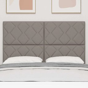 vidaXL Κεφαλάρι με φώτα λωρίδας LED με κεφαλάρι Taupe 160 cm ύφασμα