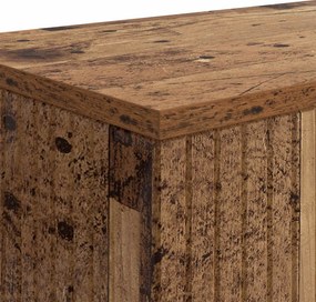 vidaXL Τραπέζι κονσόλας Ριγέ Παλιό ξύλο 101 x 29 x 74 εκ.