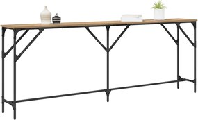 vidaXL Τραπέζι κονσόλας artisan δρυς 200 x 29 x 75 cm