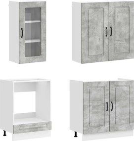 vidaXL Μονάδα κουζίνας KALMAR 8 pcs Γκρι Σκυροδέματος