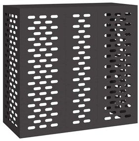 vidaXL Κάλυμμα κλιματιστικού Μαύρο 110 x 50 x 105 εκ Ατσάλι