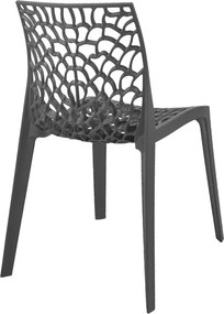 Καρέκλα Hush pakoworld pp σε ανθρακί απόχρωση 50x57x81εκ