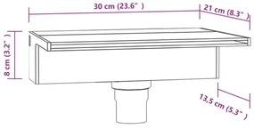 Σιντριβάνι Καταρράκτης Πισίνας με RGB LED 30 εκ. Ακρυλικό - Διαφανές