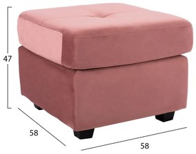 Γωνιακός καναπές PAGE Αναστρέψιμος Ύφασμα Βελούδο Σάπιο μήλο 207x145x85Y εκ. 207x145x85 εκ.