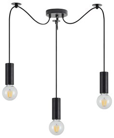 Φωτιστικό Οροφής Τρίφωτο Homelighting Adept Tube 77-8478 Black