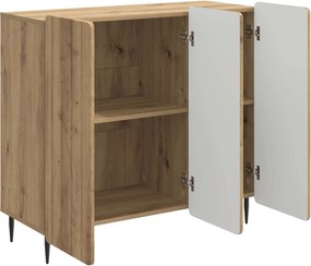 vidaXL Πλαϊνό γραφείο Artisan Δρυς 89 x 34,5 x 82 εκ.