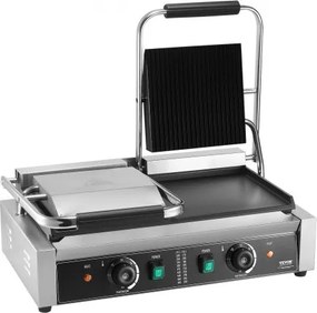 VEVOR Commercial Panini Press Grill Electric Sandwich Maker Plate 485x230mm
