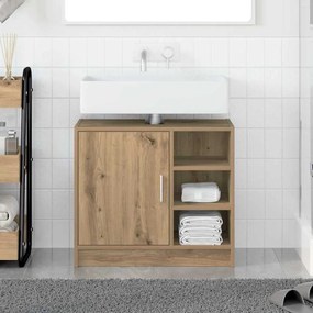 vidaXL Ντουλάπι νιπτήρα Artisan Oak 63x29x55 cm Επεξεργασμένο ξύλο