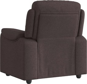 vidaXL Πολυθρόνα Ανακλινόμενη Σκούρο Καφέ Υφασμάτινη