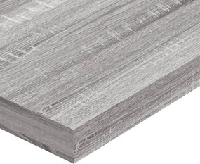 vidaXL Ράφια Τοίχου 4 τεμ. Γκρι Sonoma 60x10x1,5 εκ. Επεξεργ. Ξύλο